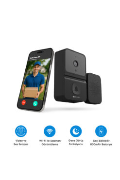 Şımart Akıllı Kapı Zili Wi-fi Kontrollü, Gece Görüş, Ses Gönderme Ve Alma
