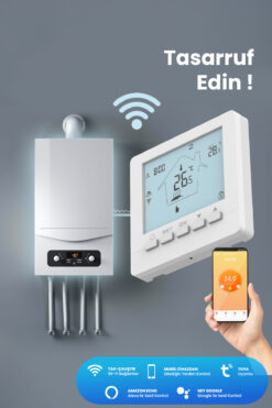 ALPSMART AS880K Wi-Fi Akıllı Kablolu Kombi Oda Termostatı - Tuya Uyumlu