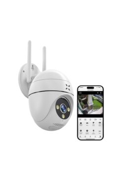Xenon Smart Akıllı Güvenlik Kamerası PTZ Wi-Fi 350° IP65 Mobil Kontrol IP65 Çift Yönlü Ses Siren ve Led X7266