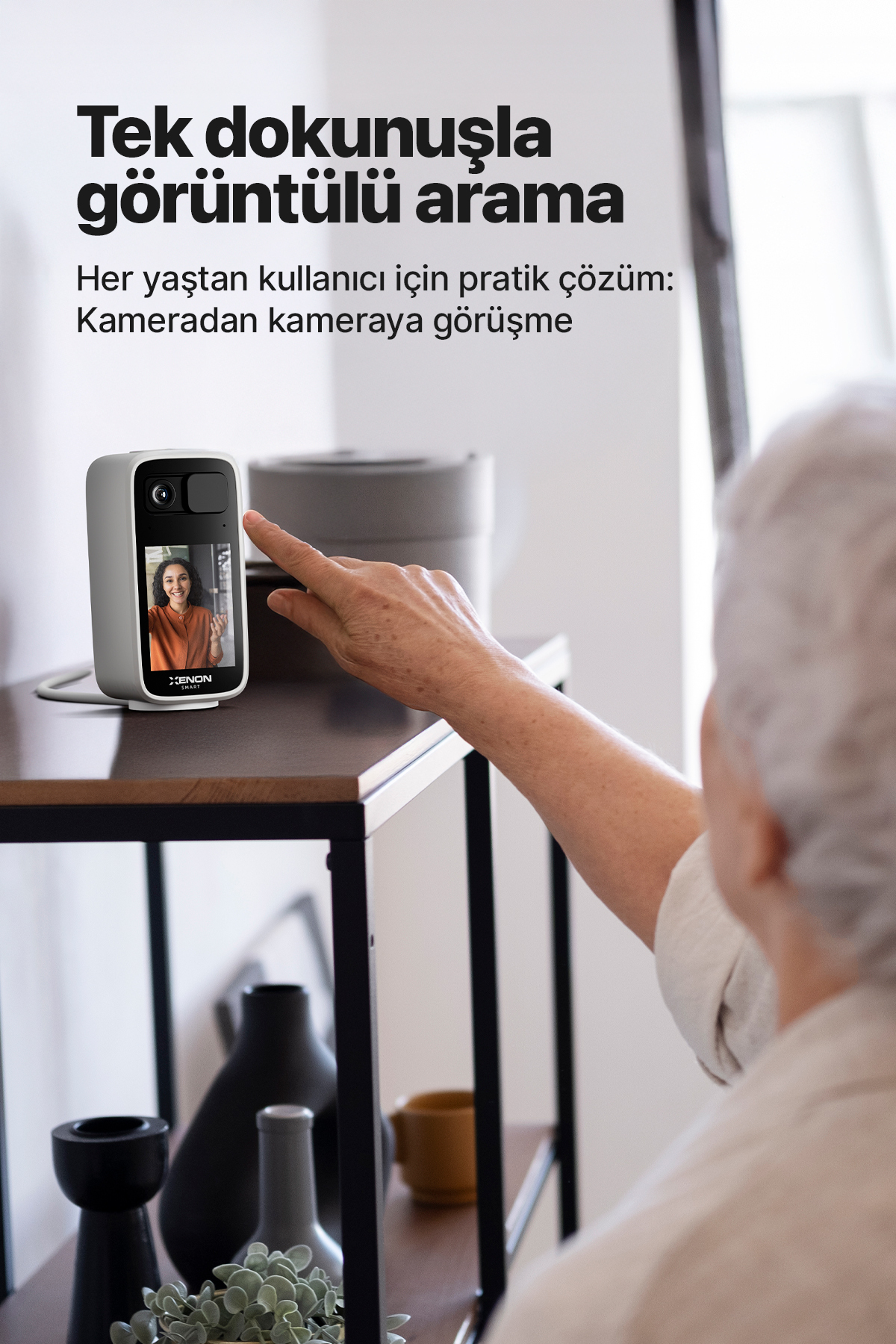 Xenon Smart Akıllı Monitörlü İç Mekan Kamera 2K Çift Yön Ses WiFi Mobil Kontrol Ağlama Algılama Baby Cam X7208 - Görsel 3