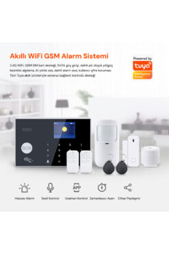 YECO Sas-10 Akıllı Alarm Güvenlik Sistemi - Wifi & 4g Gsm Bağlantısı, Hareket Sensörü Ve Mobil Uyuml