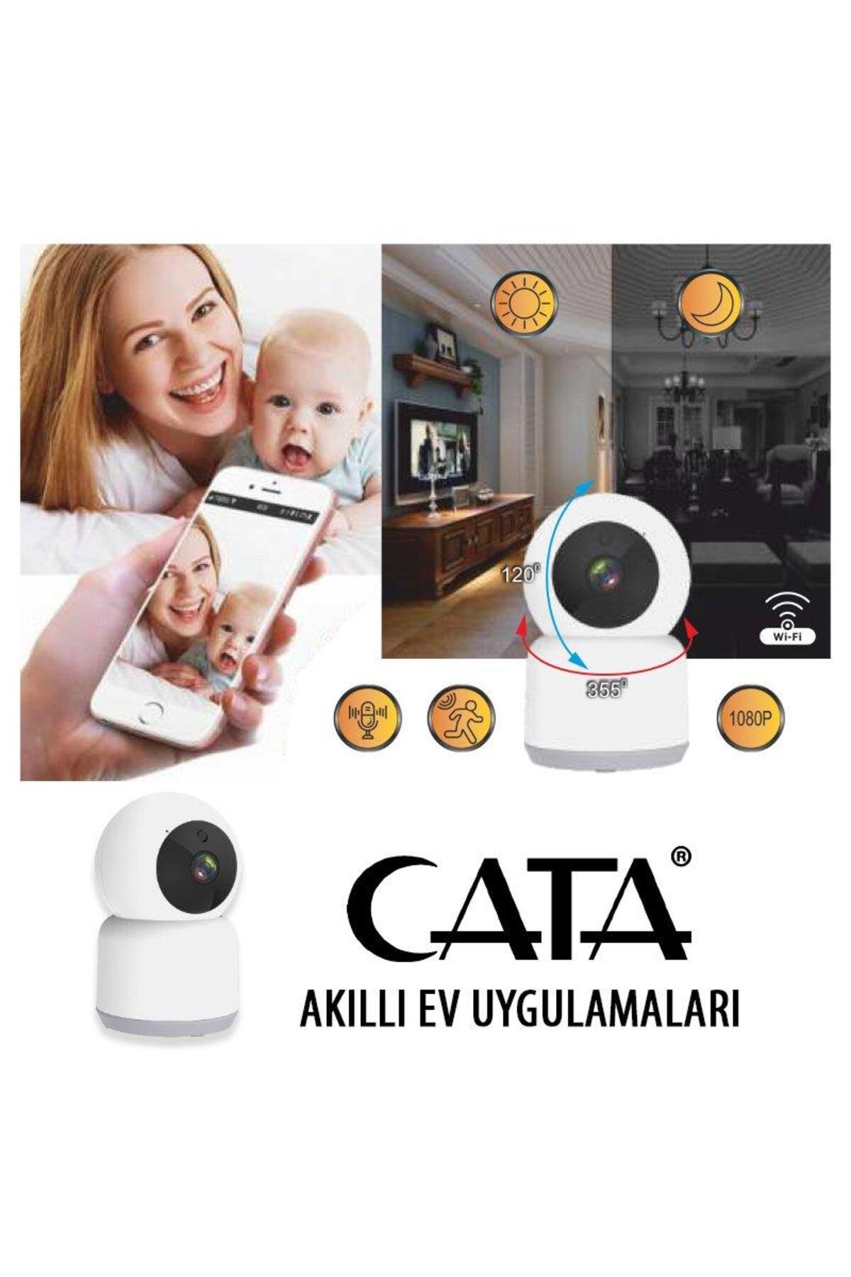 Cata IP Kamera 360 Derece Görüşlü HD Akıllı Takip Ses Kayıt - Görsel 3