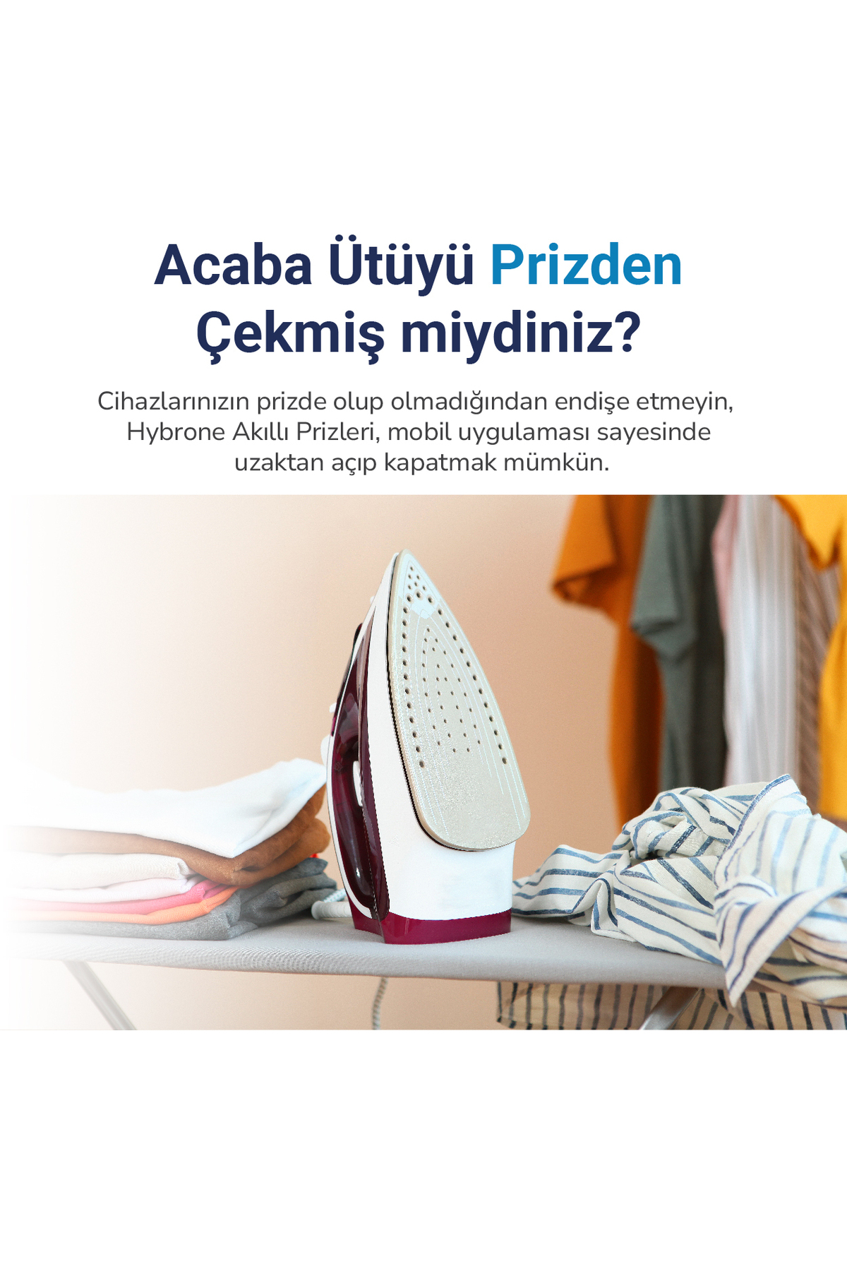 Hybrone Akım Korumalı Ikili Wi-fi Akıllı Priz, 16 Amper, Enerji Izleme, Çocuk Kilidi, Uzaktan Kontrol - Görsel 3