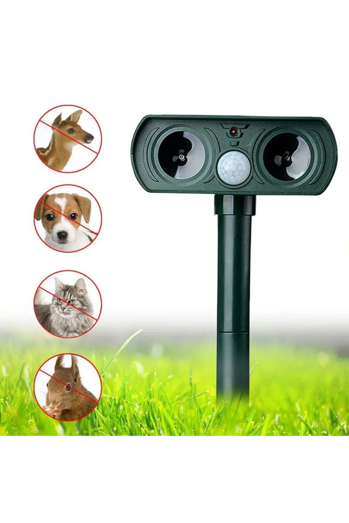 Zigver Güneş Enerjili Hayvan Kovucu Işıklı Sensörlü Domuz,kedi,tilki,köpek,fare,yılan,akrep,böcek Kaçırıcı