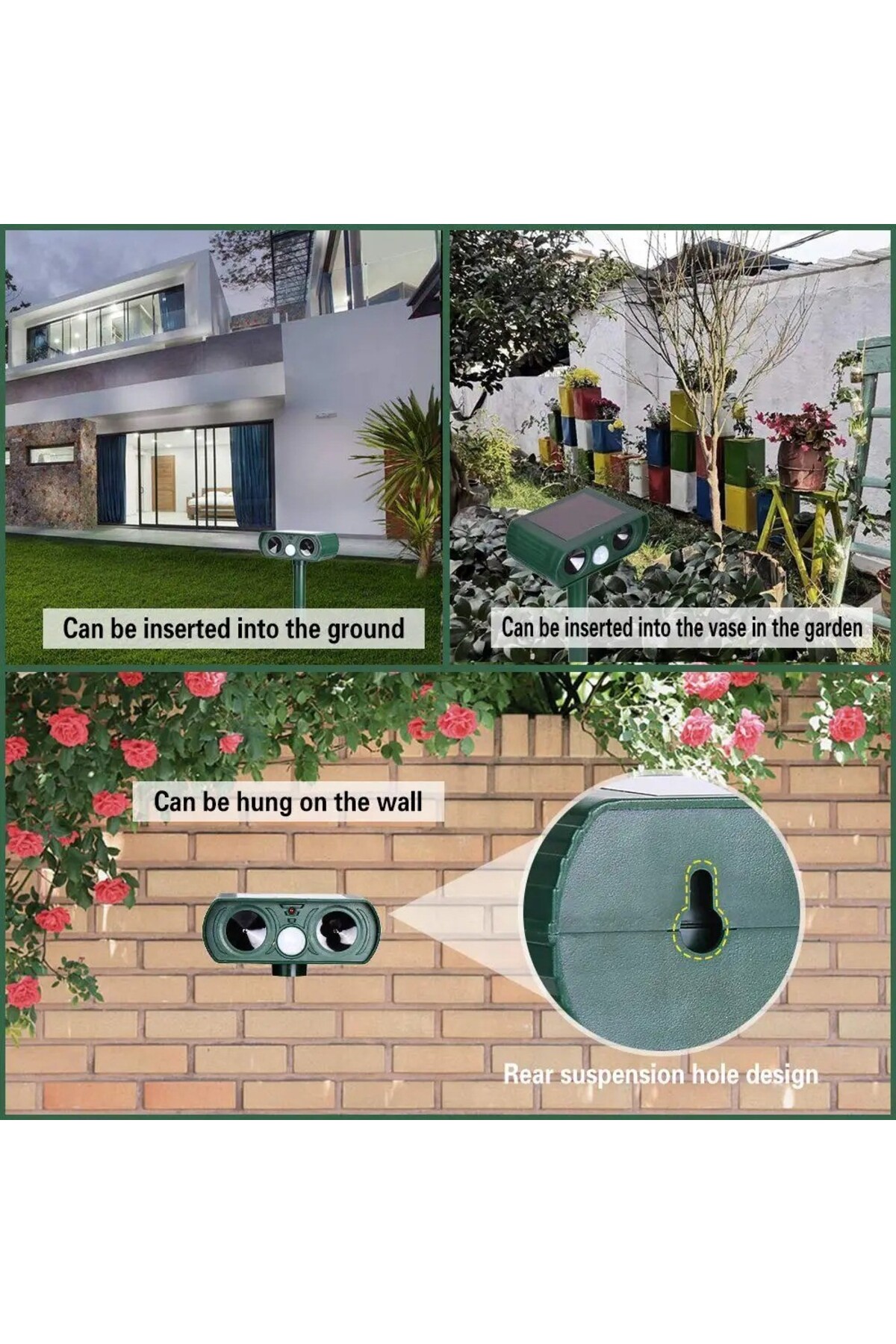 Zigver Güneş Enerjili Hayvan Kovucu Işıklı Sensörlü Domuz,kedi,tilki,köpek,fare,yılan,akrep,böcek Kaçırıcı - Görsel 3