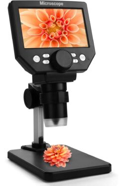 RICHIE Dijital mikroskop şarjlı mikroskop standlı mikroskop 8 ledli 1000x 4,3 ekran HD
