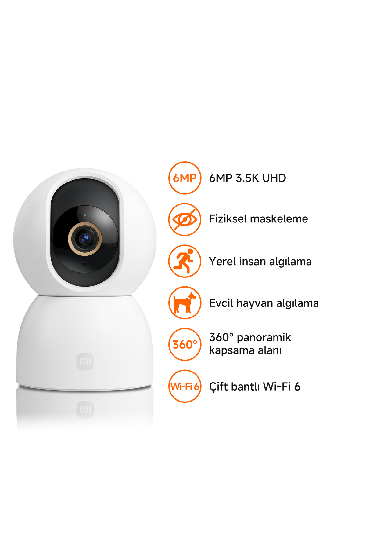Xiaomi Smart Camera C500 Akıllı Ev Kamerası - 6MP 3.5K İnsan ve Evcil Hayvan Algılama (Xiaomi TR Garantili)