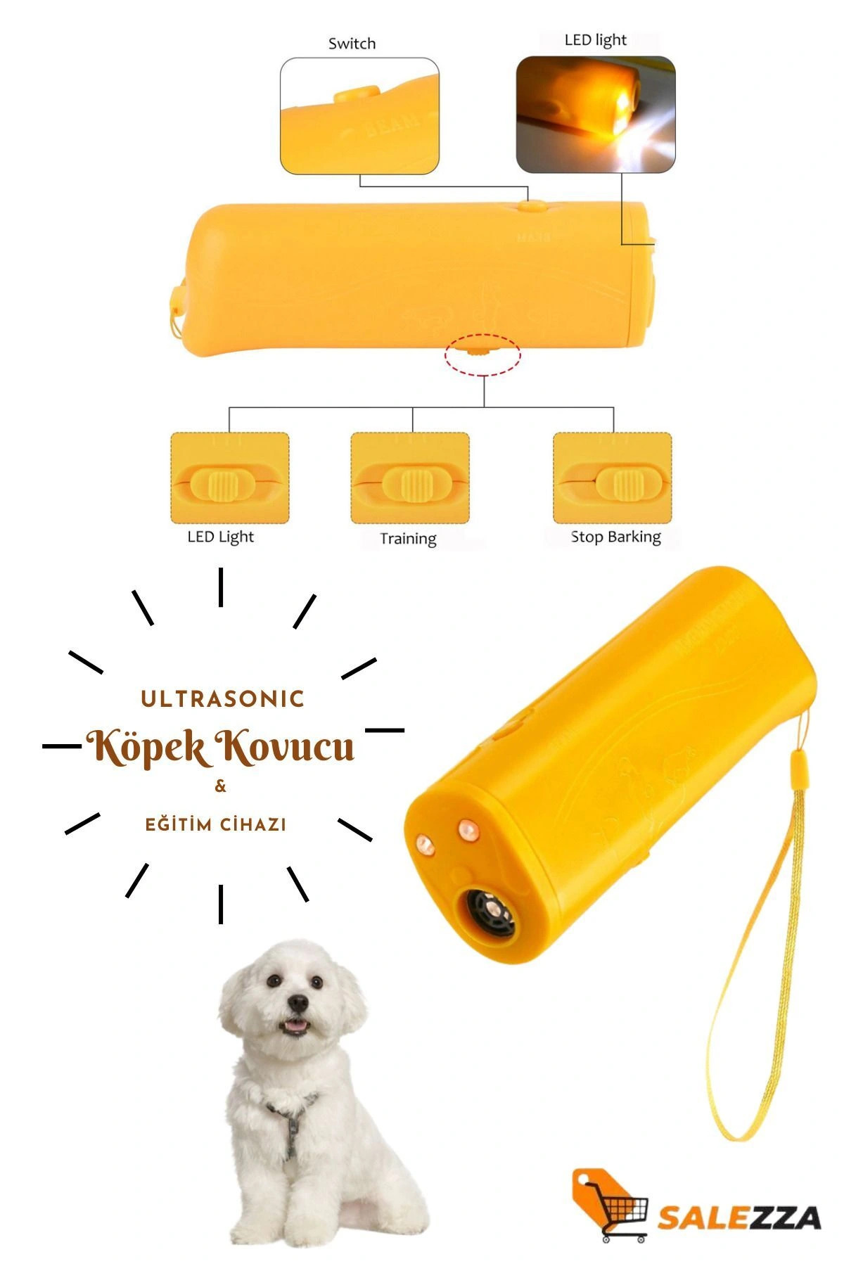 CannStore Köpek Engelleyici-Ultrasonik Kedi Köpek Uzaklaştırma Ses Cihazı Ultrasonik Köpek Eğitim Cihazı