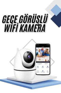 teknodayım Kablosuz Wifi Destekli Akıllı Güvenlik Kamerası Hareket Sensörlü