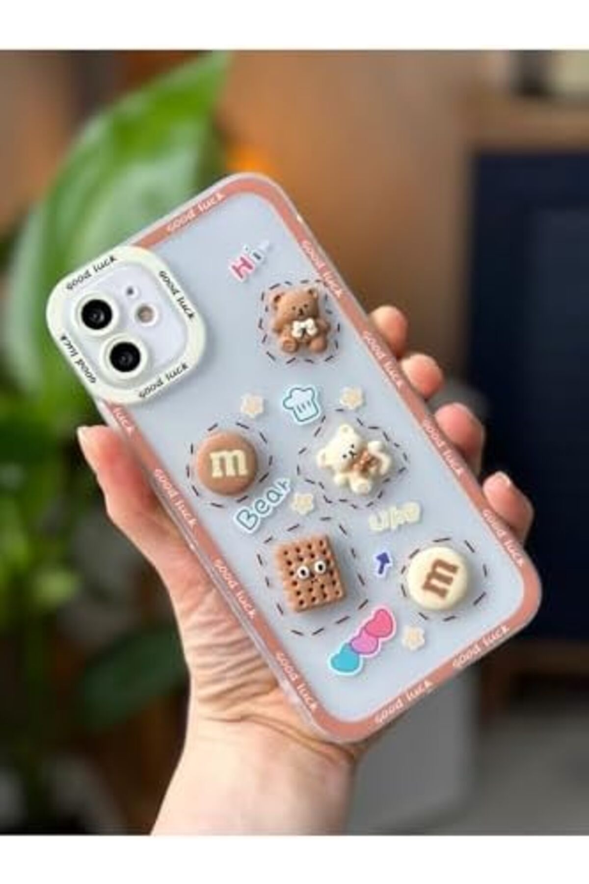 STOREMAX 11 Uyumlu Şeffaf Ayıcık Tasarımlı Yumuşak Silikon Kamera Korumalı Kılıf - Görsel 2