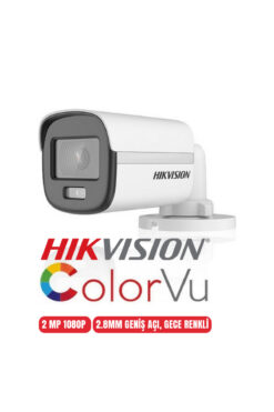 Hikvision Ds-2ce10df0t-pf 2mp 2.8mm Sabit Lens Ahd Colorvu Renkli Bullet Kamera (SES YOK)