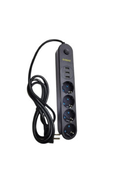 Go İthalat Termal Akım Korumalı Grup Priz Ve 3 lü Usb Şarj Aleti (5258)