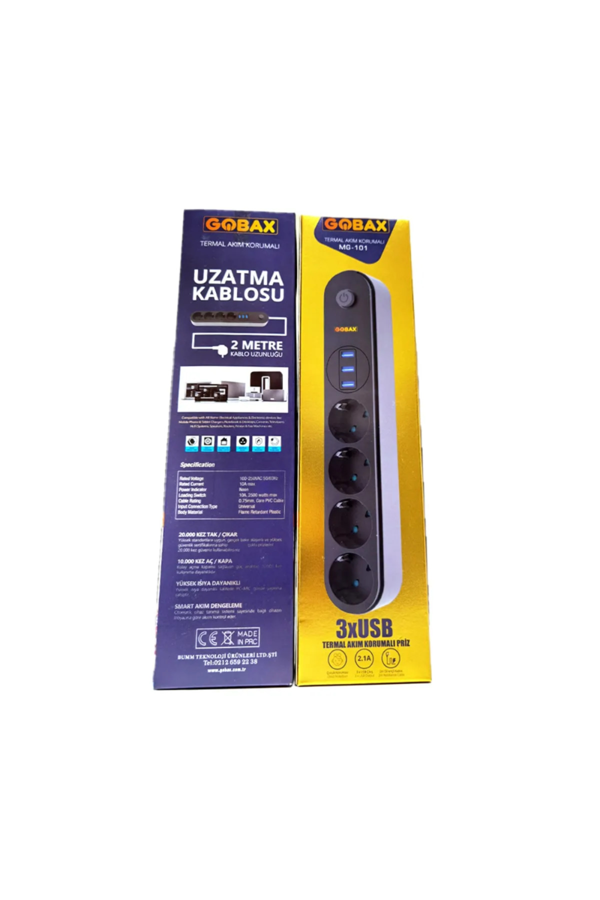 Go İthalat Termal Akım Korumalı Grup Priz Ve 3 lü Usb Şarj Aleti (5258) - Görsel 3