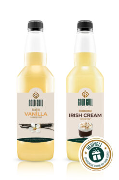 gold gull Irish Cream & Vanilya Aromalı Kahve & Meyve Şurubu 2 x 700 ml.