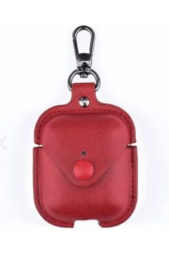 STOREMAX heartz Air pods 1 ve 2.Nesil İle Uyumlu Deri Koruyucu Kılıf, TPU Deri Air pods 1-2 Uyumlu Kılıf (Kır