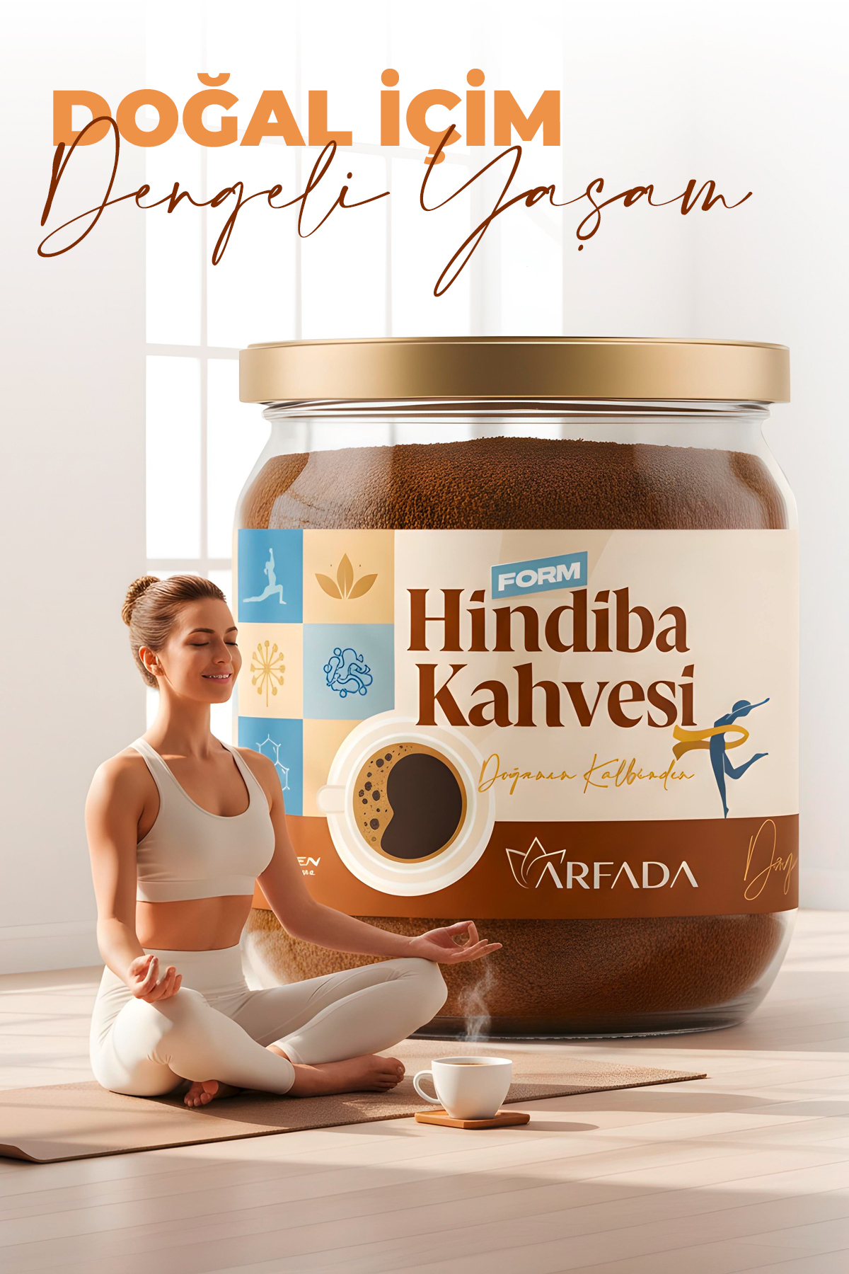 ARFADA Form Hindiba Kahvesi – 1 Aylık - Kolajen Destekli - Şekersiz - Katkısız - 150 g - Görsel 3