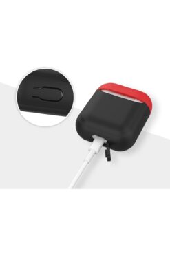 STOREMAX AirPods 1 & 2 Nesil Uyumlu Silikon Kılıf – Darbe Emici, Yumuşak Mat Doku, Kaymaz Yüzey, Yedek Kapak