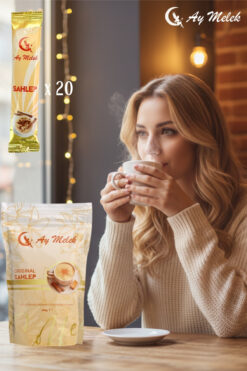AYMELEK Doğal Katkısız Sahlep Tek Kullanımlık Ambalajlı (300 gr) Çözünebilir Hazır Salep