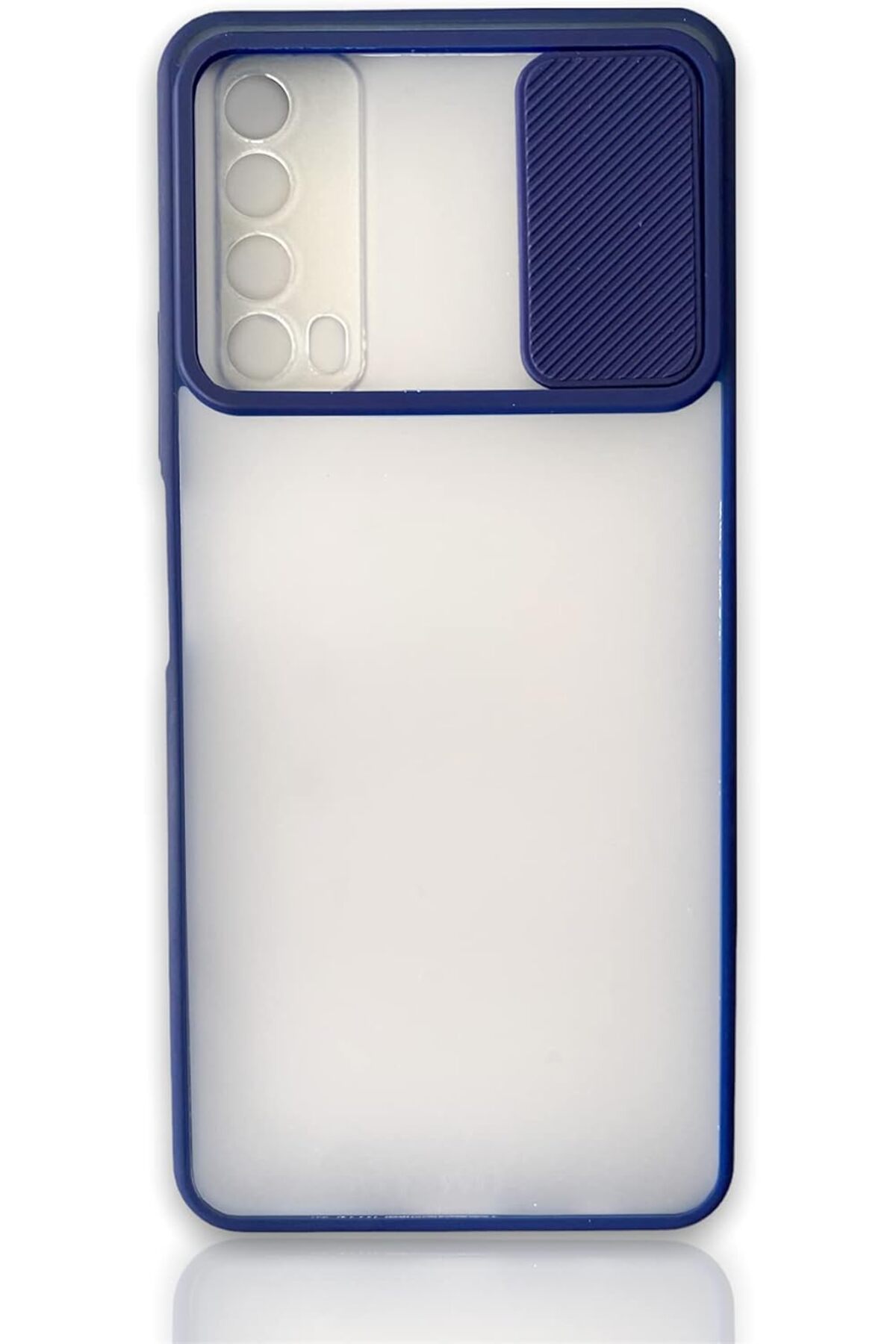 STOREMAX P Smart 2021 Uyumlu Kılıf Kamera Lens Korumalı Sürgülü Yüksek Korumalı Buzlu Transparan Kapak - Laci