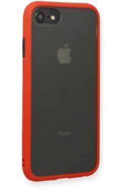 STOREMAX AKSESUAR İphone 6 ve 6s Yan Tuşları Renkli Kamera Korumalı Transparan TPU Kılıf (Kırmızı) 1157054