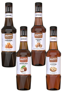 Saphori 4 Lü Kahve Şurubu Seti Karamel, Vanilya, Cookie, Toffee Nut Kokteyl Şurubu 4X 700 ML