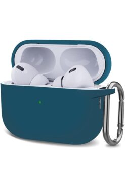 STOREMAX AirPods Pro 2.Nesil için Kılıf Askılı Mat Silikon Koyu Mavi [AirPods Pro 2. Nesil ile Uyumlu Kılıf -