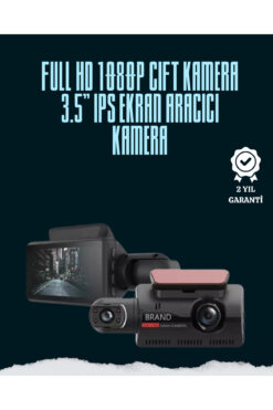 ELİZ BERRA MODA Çift Lensli Araç İçi Kamera – Park Koruma, Gece Görüş ve Tarih Damgası