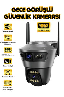Enshall Blm56 Blıc 4mp 4k Ultra Hd Alarmlı Suya Dayanıklı Çift Lensli 2.4g Ip Dış Mekan Güvenlik Kamerası