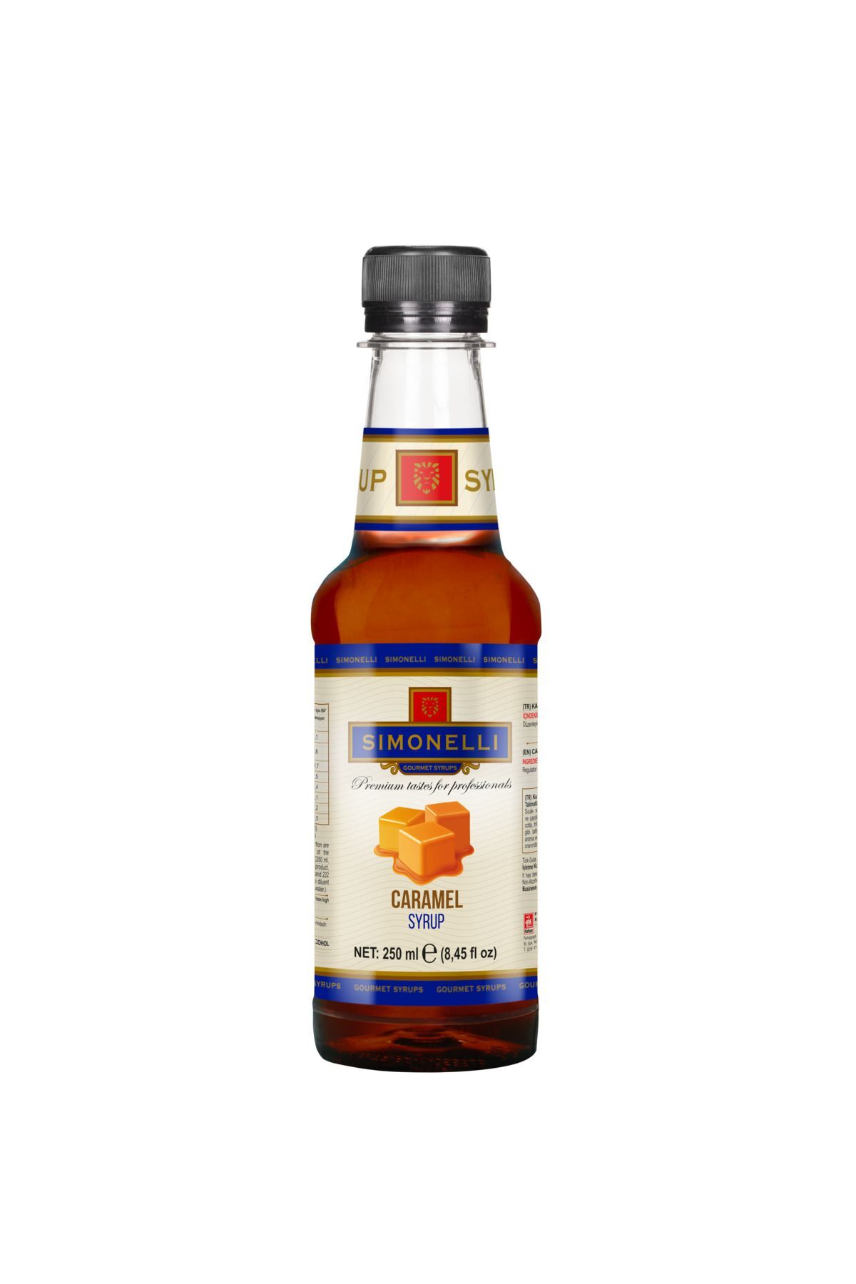 Simonelli 3'lü Şurup Seti (Karamel + Beyaz Çikolata + Fındık) Kahve Ve Kokteyl Şurubu 3x250ml - Görsel 3