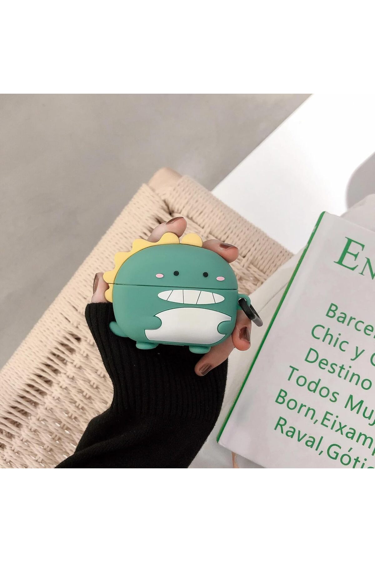 STOREMAX Freebuds SE2 İle Uyumlu Figürlü Silikon Kılıfı (ürün kulaklık değildir) (yeşil dinozor) 224120