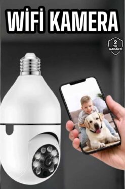 cenk x store Güvenlik Kamerası Wifi Kamera Duylu Ev Kamerası Wifi Bağlantılı Dönebilen