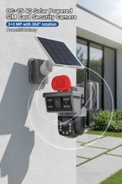 Opticam OC-15 4G Güneş Enerjili Sim Kartlı 4g 3+3 MP Solar Güvenlik Kamerası,360 Derece Açı ,Güçlü Batarya