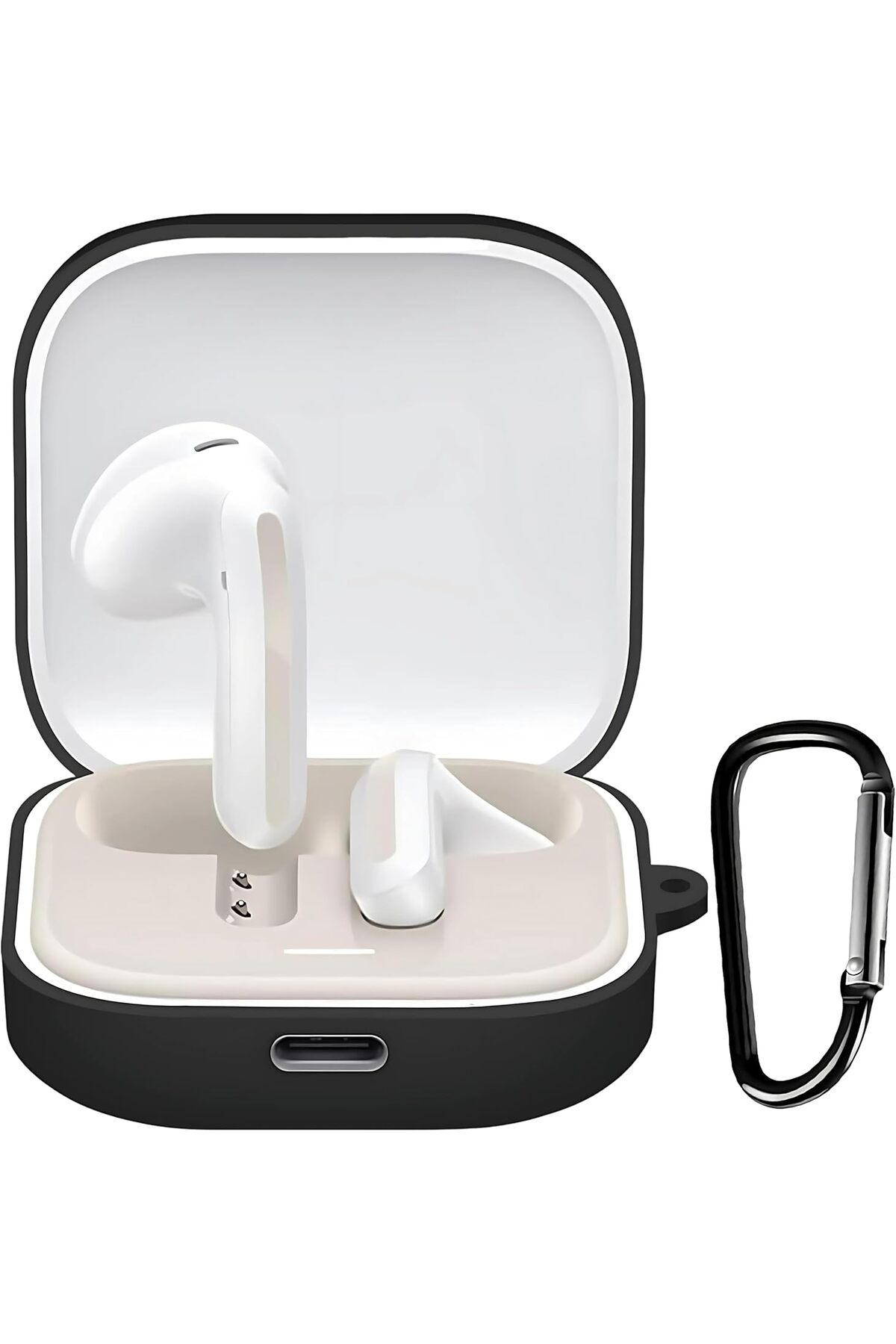 STOREMAX Buds 6 için Kulaklık Kılıfı Kalın Yapılı 360° Koruma Sağlayan Darbelere Karşı Dirençli Taşıma Askılı
