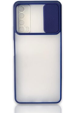 STOREMAX P Smart 2021 Uyumlu Kılıf Kamera Lens Korumalı Sürgülü Yüksek Korumalı Buzlu Transparan Kapak - Laci