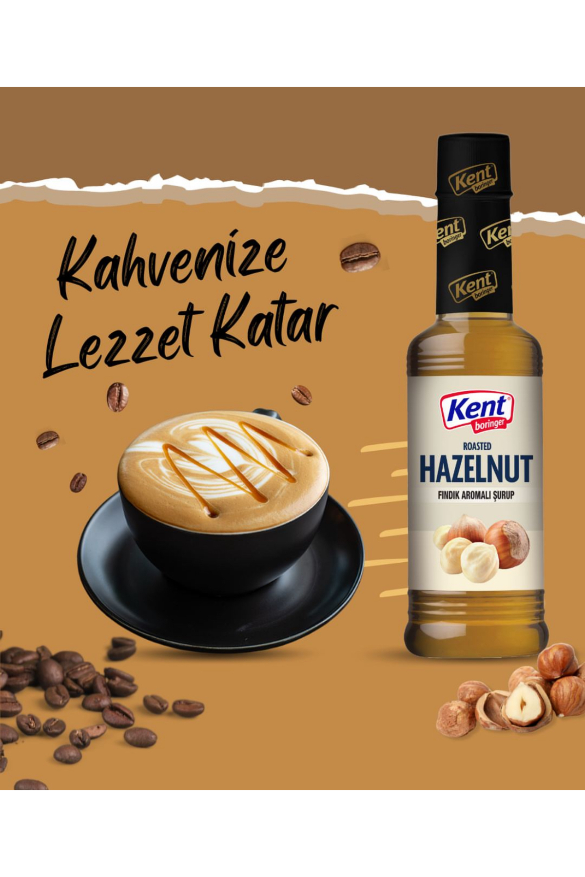 Kentcafe Boringer Fındıklı Kahve Şurubu 355 Ml - Görsel 2
