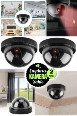 Munico 2 Adet Hırsızlığa Karşı Monitör Gerçekçi Görünüm Geniş Uygulama Ev & İşyeri Yapıştırılabilir Kamera