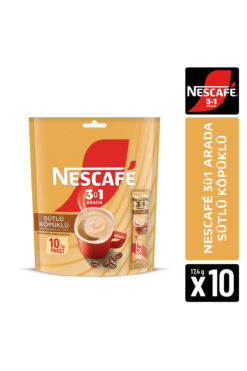 Nescafe Nescafé 3ü1 Arada Sütlü Köpüklü Çözünebilir Kahve 17,4g 10'lu paket