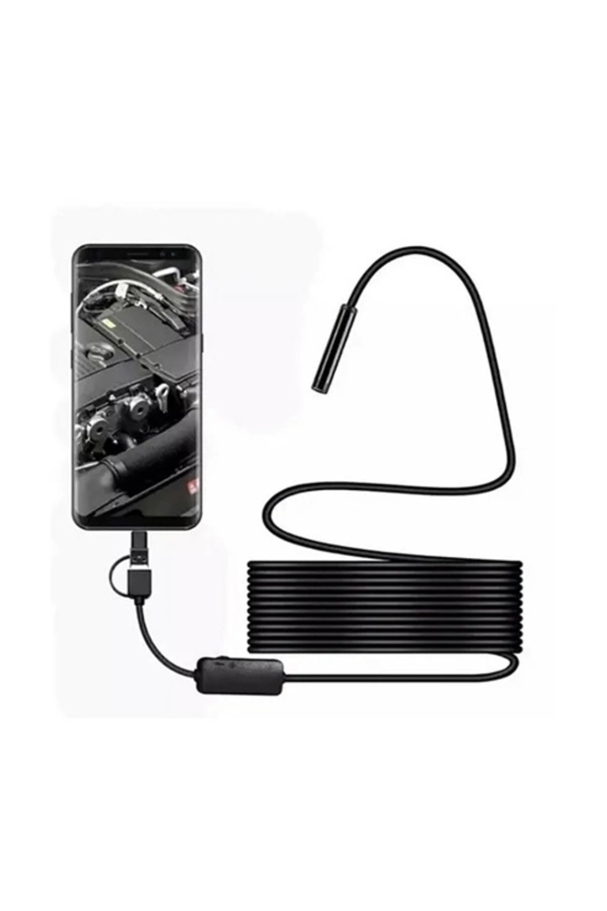 doremodam Vtn-02 Endoskop Yılan Video Kamera Led’li 2 Metre 7 Mm Sert Kablo Su Geçirmez ( Lisinya )