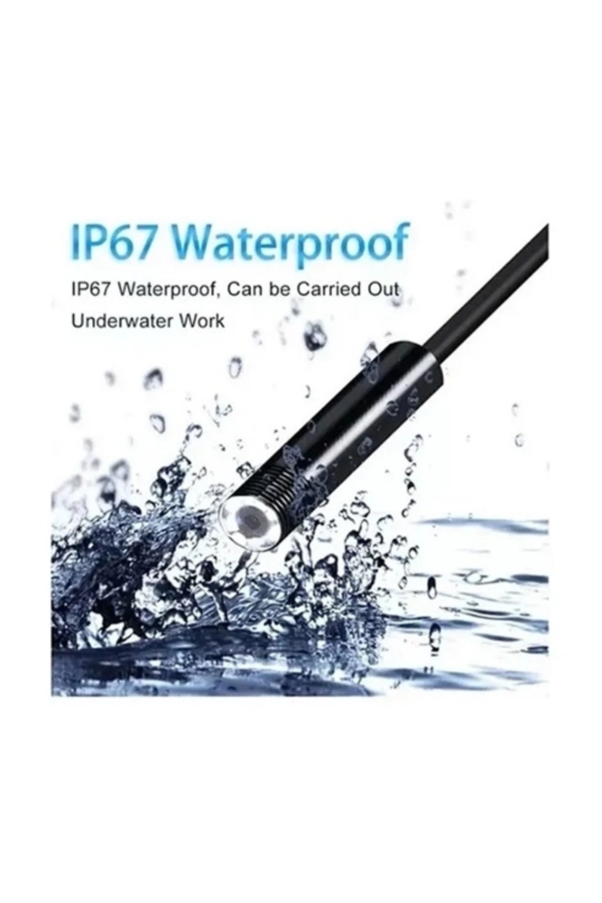 doremodam Vtn-02 Endoskop Yılan Video Kamera Led’li 2 Metre 7 Mm Sert Kablo Su Geçirmez ( Lisinya ) - Görsel 3