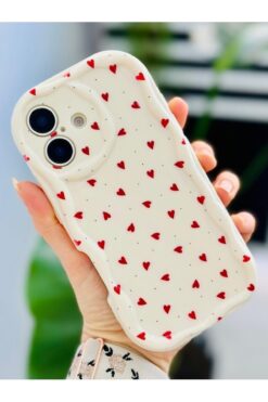 STOREMAX trendflare Aksesuar 16 ile Uyumlu Dalgalı Kırmızı Kalpler Tasarımlı Silikon Kılıf modasplash 1175260