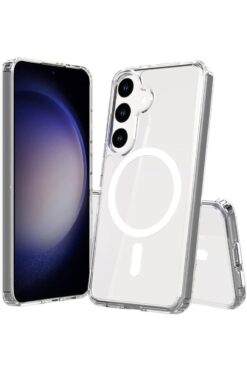 STOREMAX S21 FE ile Uyumlu Transparent Manyetik ile Uyumlu, Tam Gövde Kılıf CrystalClear Telefon Kılıfı PMMA