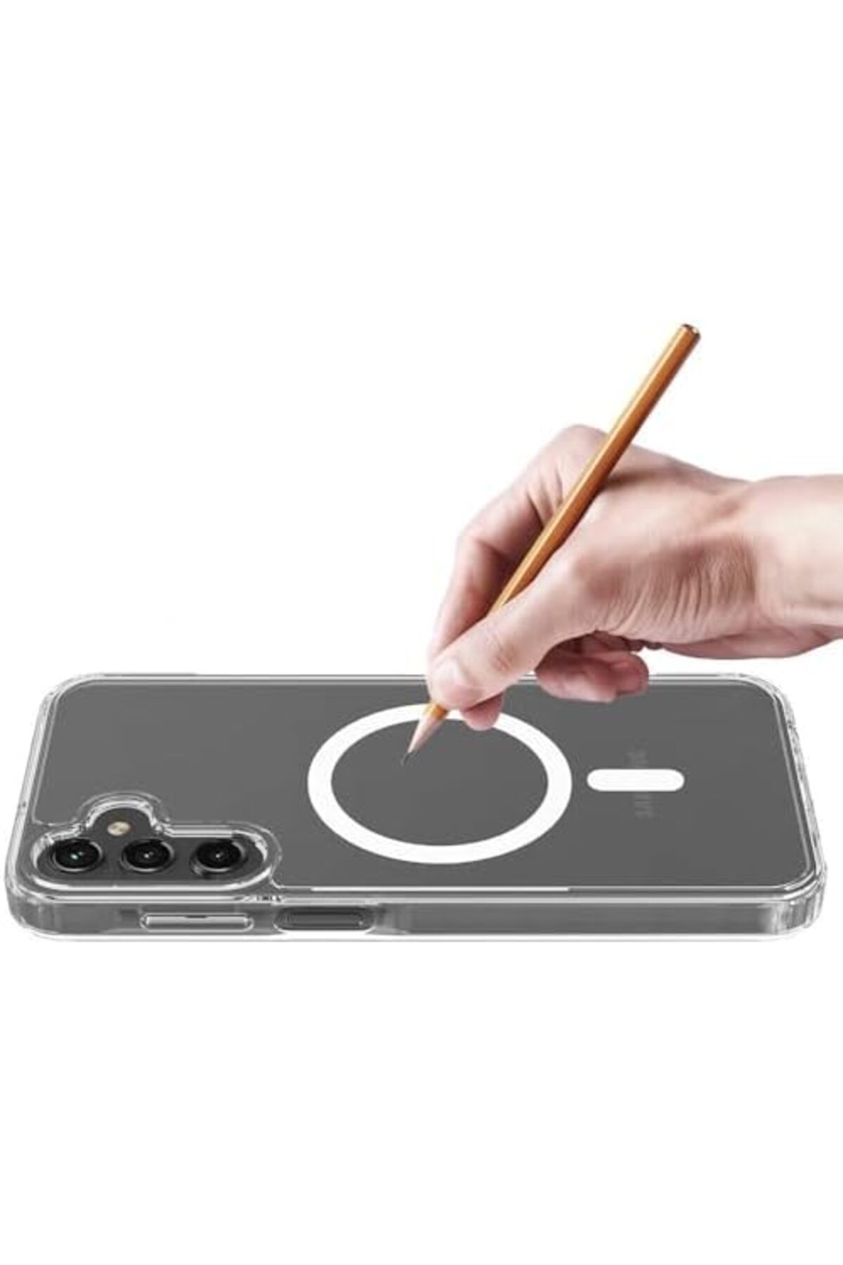 STOREMAX S21 FE ile Uyumlu Transparent Manyetik ile Uyumlu, Tam Gövde Kılıf CrystalClear Telefon Kılıfı PMMA - Görsel 2