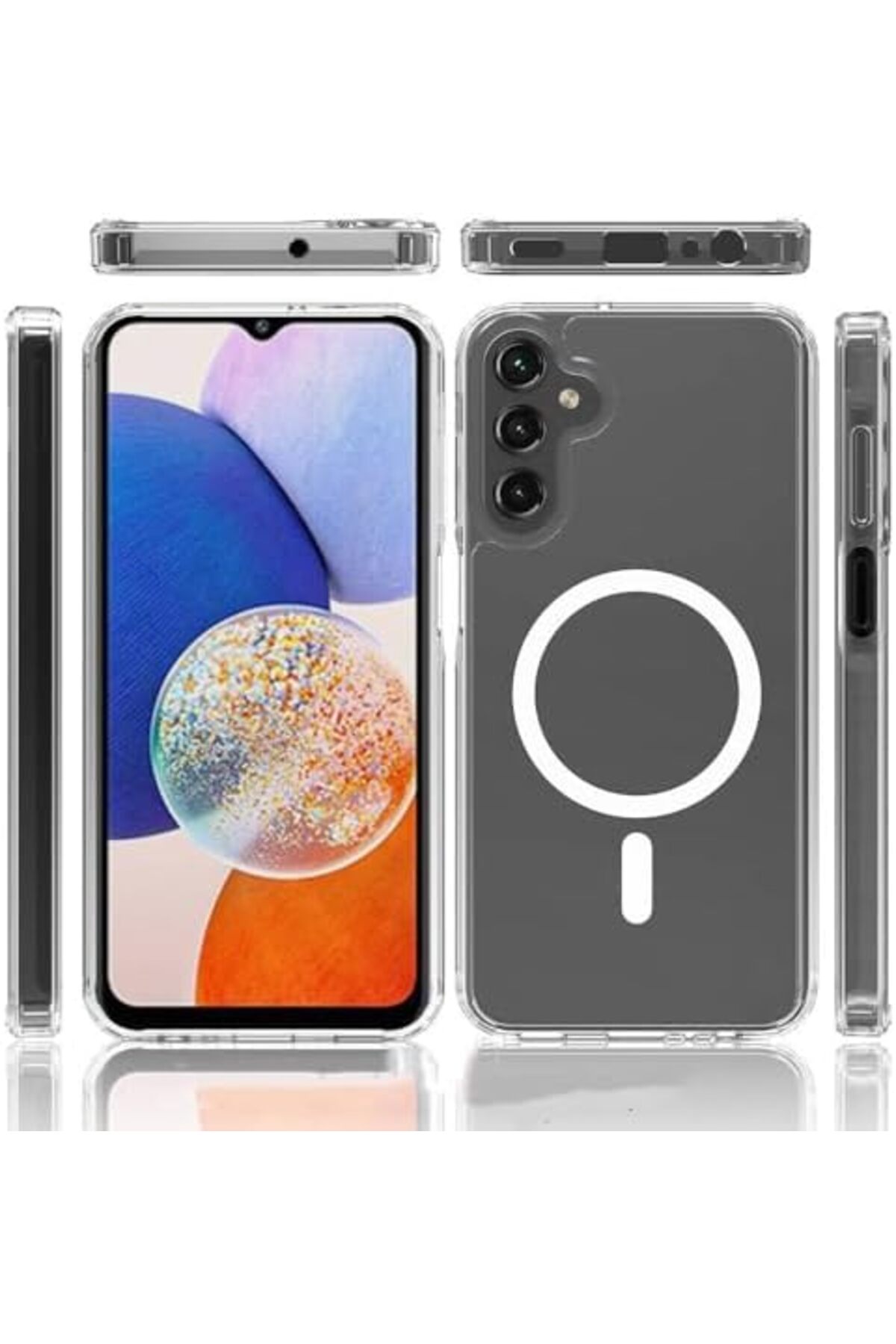 STOREMAX S21 FE ile Uyumlu Transparent Manyetik ile Uyumlu, Tam Gövde Kılıf CrystalClear Telefon Kılıfı PMMA - Görsel 3