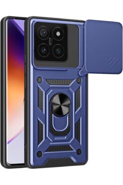 STOREMAX için uyumlu 14T Pro Kılıf Magnetik Kamera Korumalı Sürgülü Vega Kapak Mavi 1157054