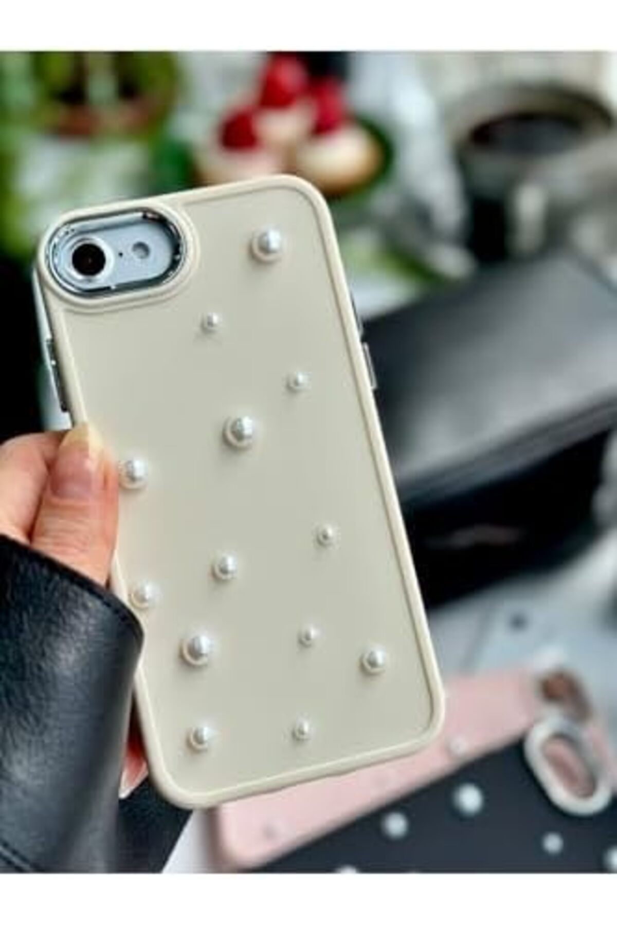 STOREMAX Aksesuar 7-8 - Se 2020 - Se 2022 Uyumlu Pearl 3D Oyuncak Tasarımlı Esnek Silikon Kılıf - Krempearl - Görsel 2