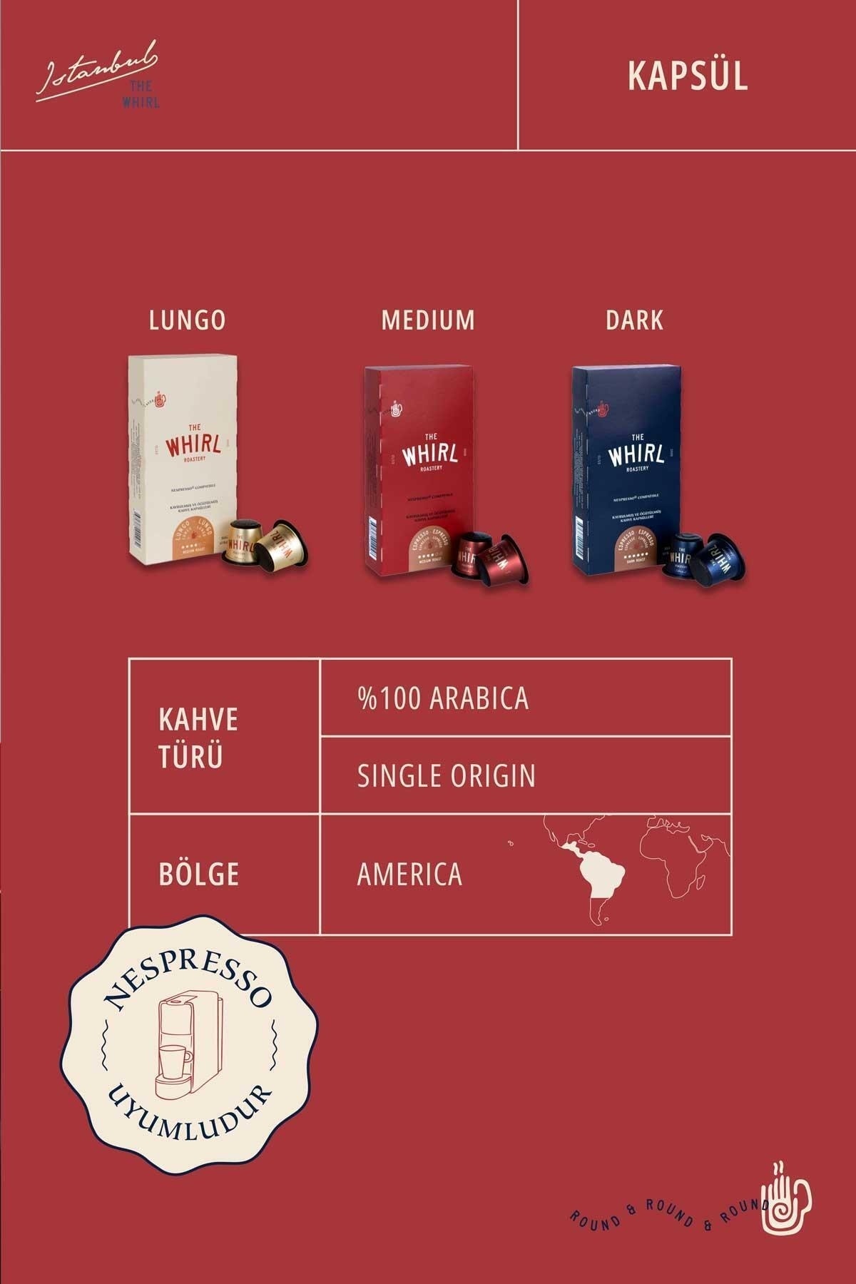 The Whirl Lungo Medium Kapsül Kahve 3'lü Fırsat Paketi 30 Kapsül - Görsel 2