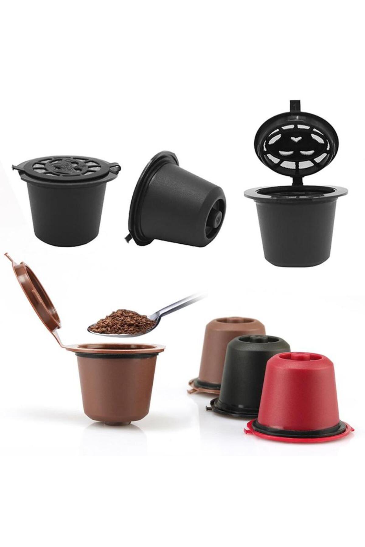 Jewval Nescafe Nespresso Doldurulabilir Kapsül Dolum Kapsülü 3 Adet Kahverengi - Görsel 3