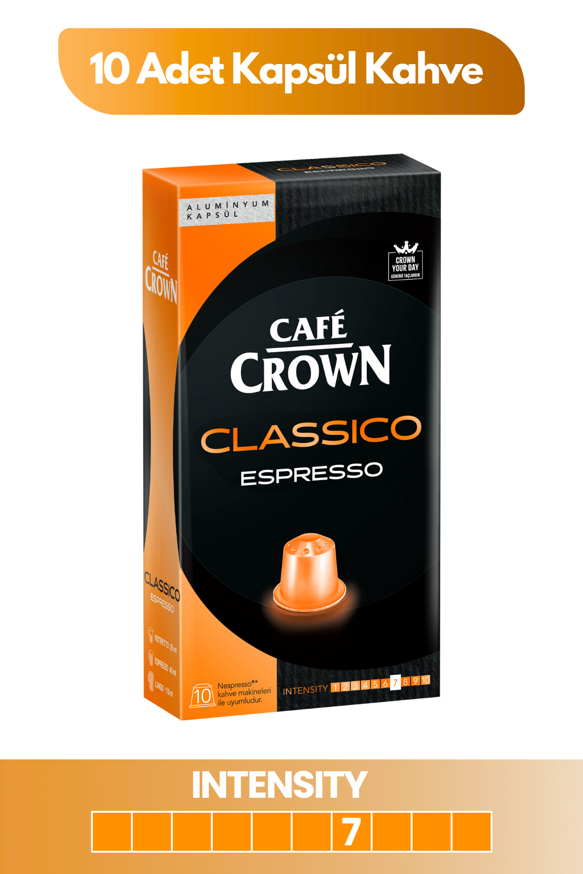 Cafe Crown Classico Kapsül Kahve Nespresso Uyumlu 10 Adet