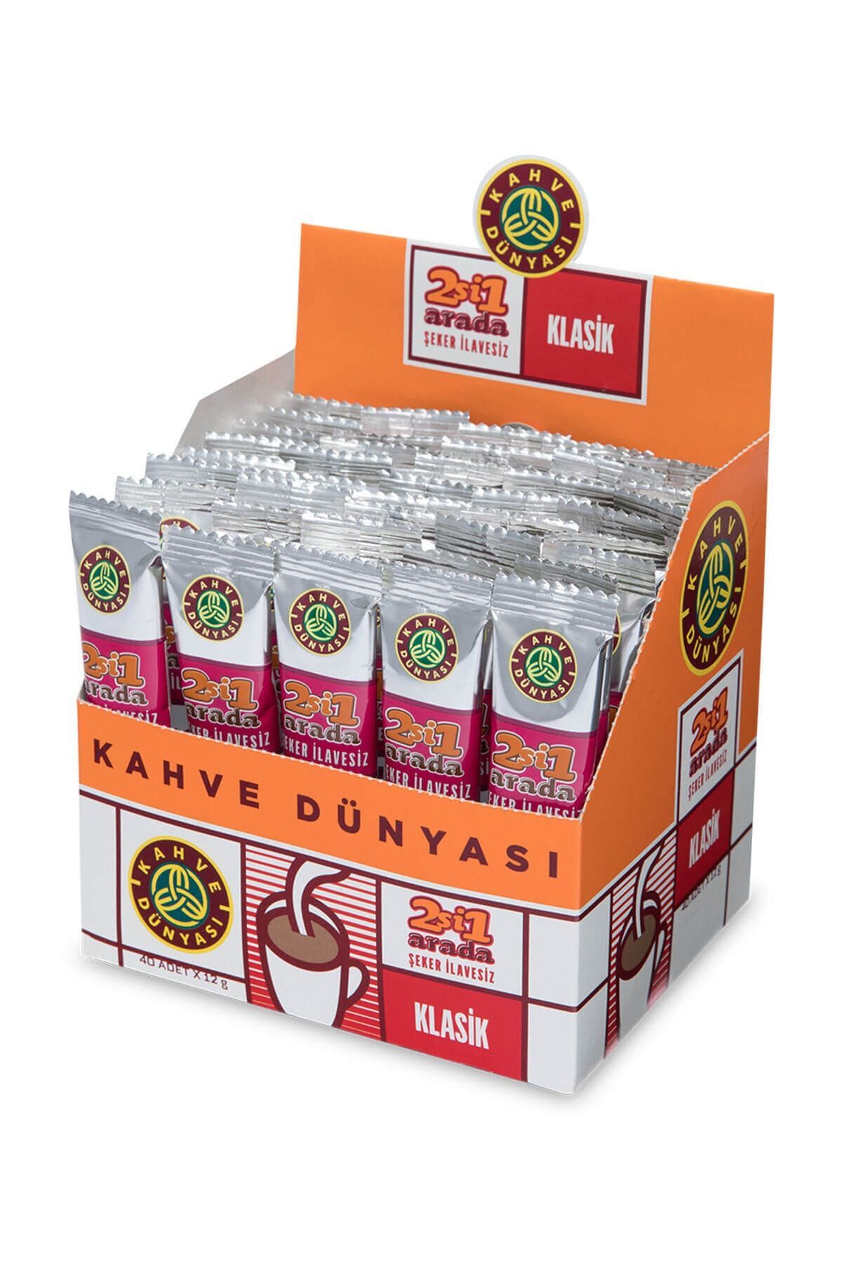 Kahve Dünyası Kahve Dünyası 2 Li Fırsat Paketi 40 Adet 12 gr. 2 Si 1 Arada Şekersiz + 40 Adet 18 Gram 3’ü 1 Arada - Görsel 2
