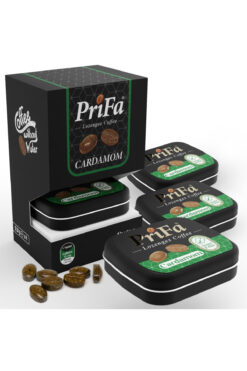 prifa Kahve Tabletleri | Kakule | Şekersiz | Vegan | Acil Durum Kahve | Gerçek Emilebilir Kahve 4X25